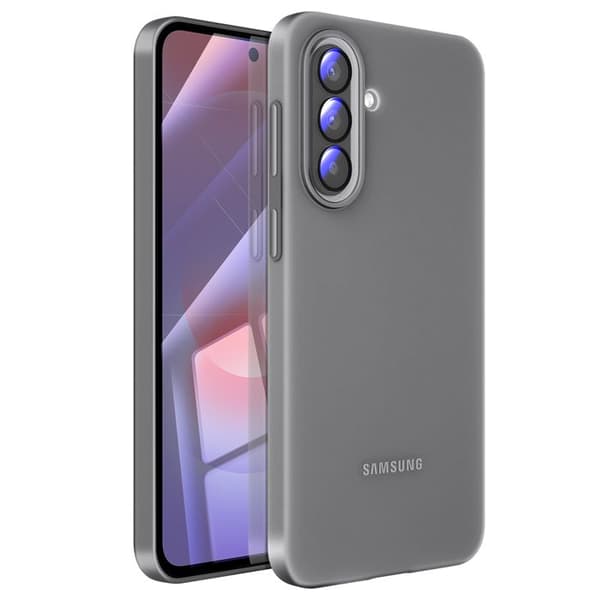 Coque - SAMSUNG - Galaxy A37 - Glat silikone - Hævede kanter - Grå