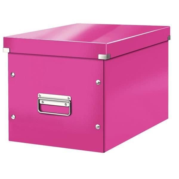 LEITZ Click & Store Cube - Opbevaringsboks - L - Lyserød