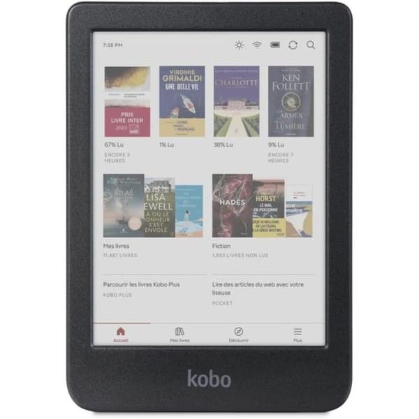 Kobo Clara Colour Noir E-læser med farveskærm