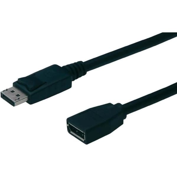 Forlængerkabel og displayport CONRAD 2m Sort
