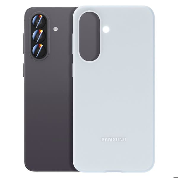 Coque - SAMSUNG - Galaxy A57 - Glat silikone - Hævede kanter - Lys blå
