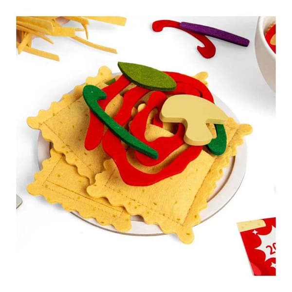 träleksak pastaset för barn - 64 delar