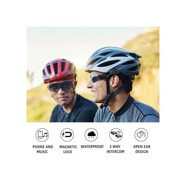 Intercom cykel - INTERPHONE - INTERPHOAERIAL - Bluetooth - Rækkevidde 300m - Magnetisk montering