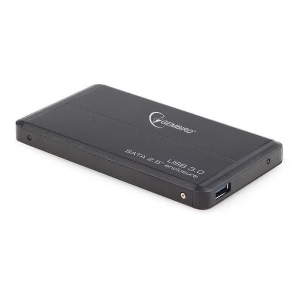 Ekstern harddisk - Gembird - EE2-U3S-2 - 2,5'' SATA - USB 3.0 - Aluminium Sort