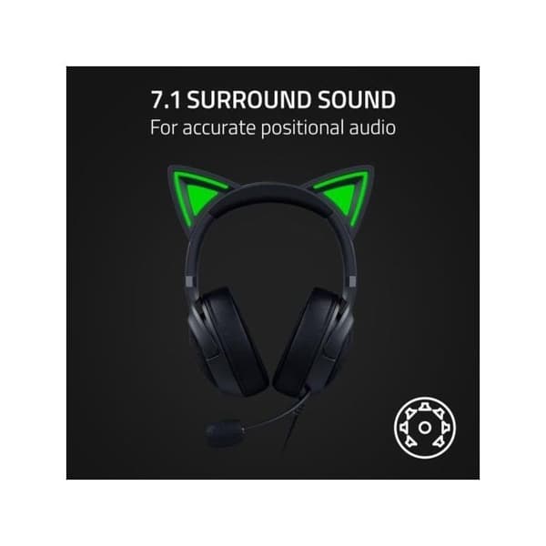 Spil headset - Razer - Kraken Kitty V2 - Sort - USB-A - Over-Ear