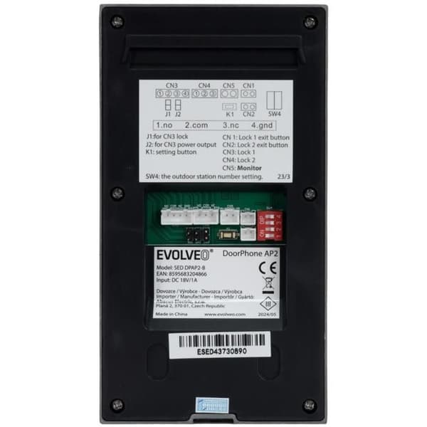 EVOLVEO DoorPhone AP2-2, sort