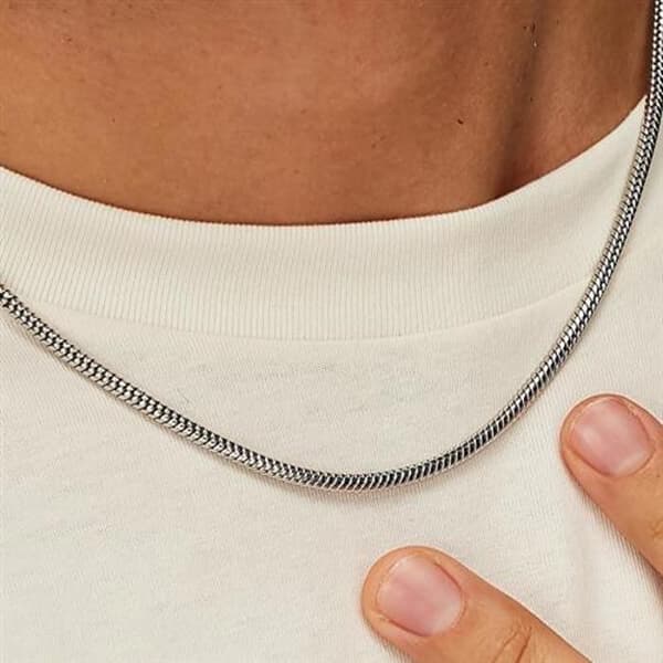 Halsband - BROSWAY - Riptide - Rostfritt stål - 45,5 cm - Silverfärgad