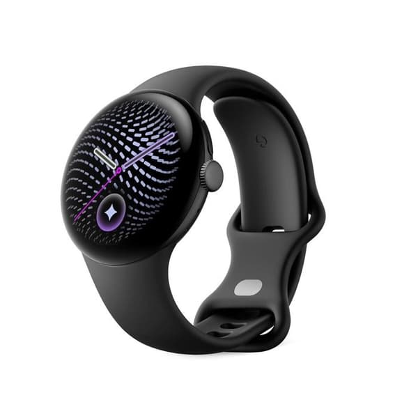Google Pixel Watch 5 41 mm Bluetooth Sort Mat med sort vulkansk gummibånd