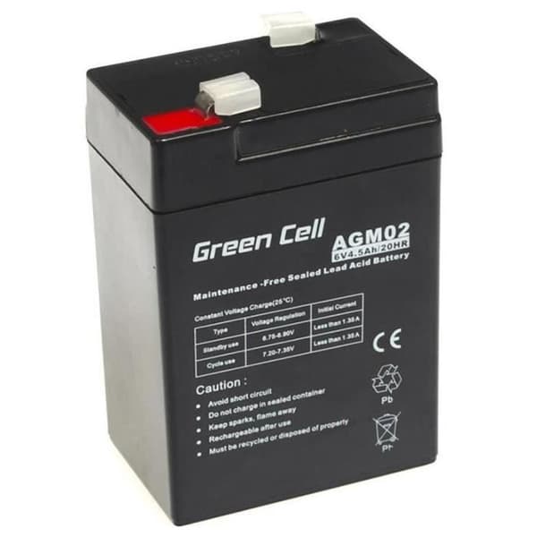 AGM VRLA batteri Green Cell 6V 4.5Ah