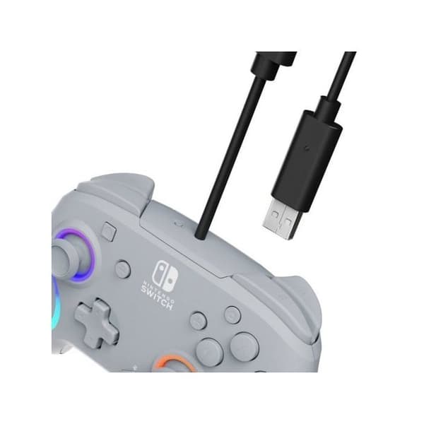 PDP Afterglow Wave kabelcontroller til Nintendo Switch Grå 8 zoner RGB