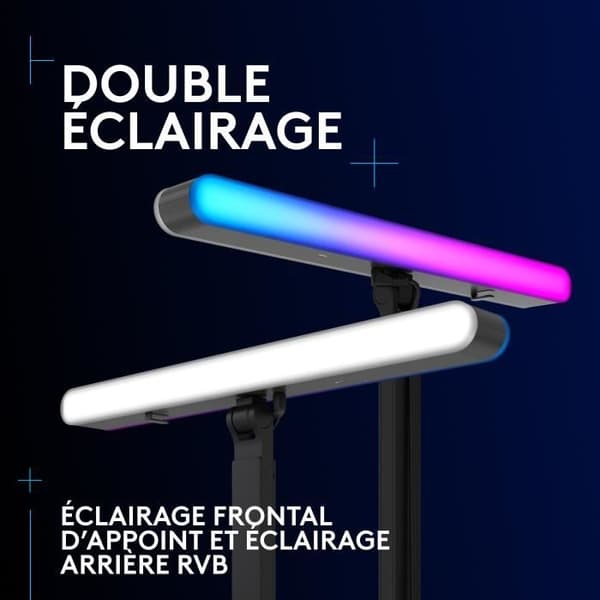 Ring Light gamer - Kable - Logitech G - Litra Beam LX - USB - LED RGB - Sort