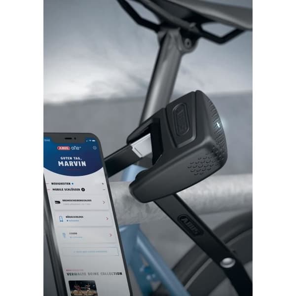Fällbart lås - ABUS - BORDO ONE 6000A/120 - Stöd SH + RC - Svart