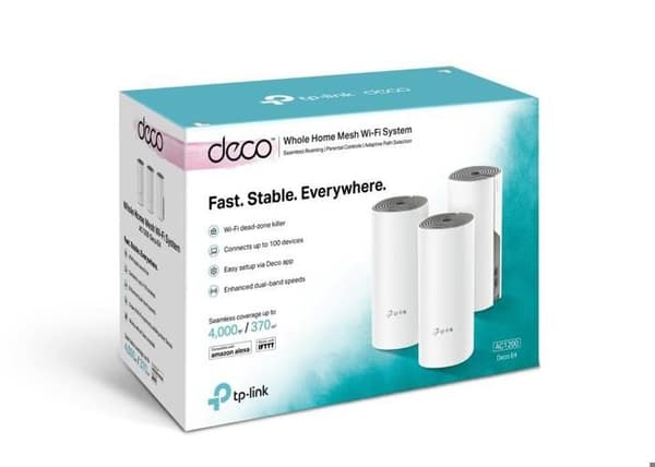 WLAN-system - TP-Link - Deco E4 - Dual-band 2.4/5 GHz - Intern antenne - 3-pak