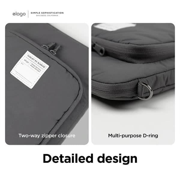 Elago Housse til tablet og bærbar computer Størrelse: Medium – Passer til MacBook 14 Mørkegrå