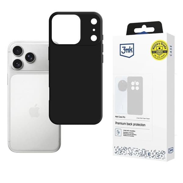 3mk Matt Case Pro til iPhone 17 Pro Max - Sort