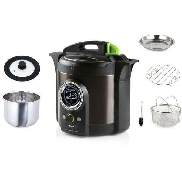 Multifunktionel marmite - DOMO - DO42708PP - 6L - 1005W - Rustfrit stål