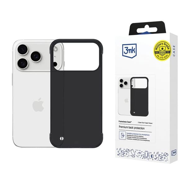 3mk Just20g Matt Cover til iPhone 17 Pro Max - Sort