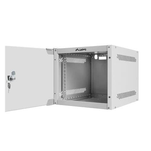 Rack mural 19’’ – Lanberg – 4U – Tempereret glas – Grå