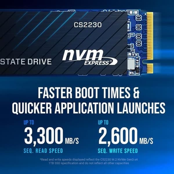 Intern SSD - M2 - NVMe - 1 TB - PCIE - CS2230