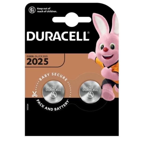 Batteri - DURACELL - CR2025 - 3V - Lithium - 2 stk.