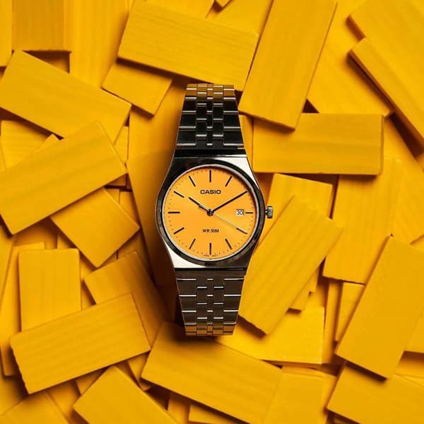 Klocka - CASIO - MTP-B145D - Man - Ljus Guld - Kvarts - Analog