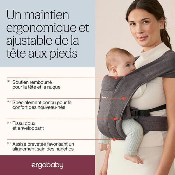 ERGOBABY - Nyfødt bæresele Embrace Soft Olive