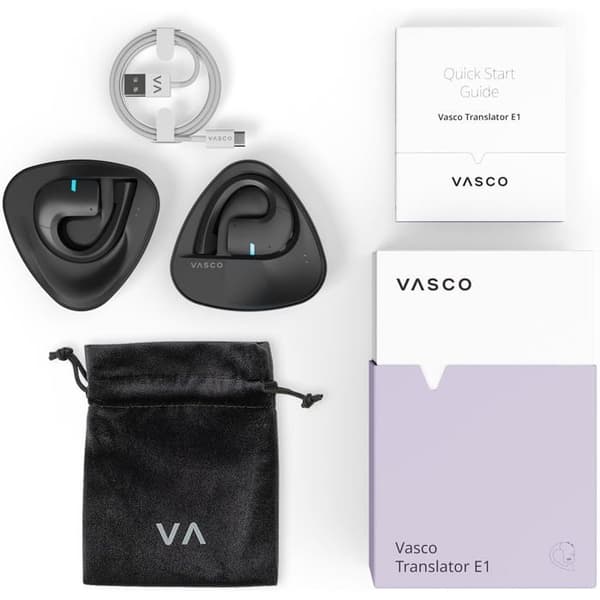 Vasco Translator E1 - Øretelefon Oversætter - Over 50 Sprog