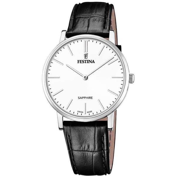 Ur - Stål, Sort Læder - Festina - F20012/1