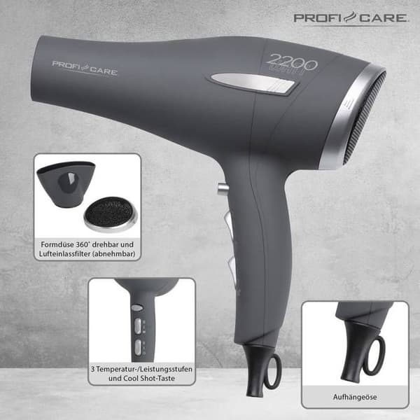 Profi-Care PC-HT 3045 antracit Hårtork antracit