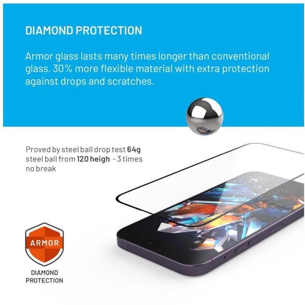 FIXED Armor med applikator til Samsung Galaxy A55 5G sort