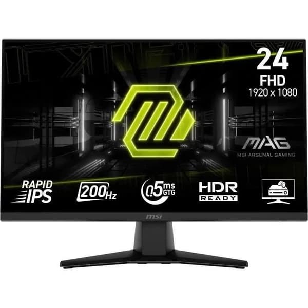 Gaming PC-skærm - MSI - 24" - FHD - 200Hz - IPS-panel - 0,5ms - MAG242F