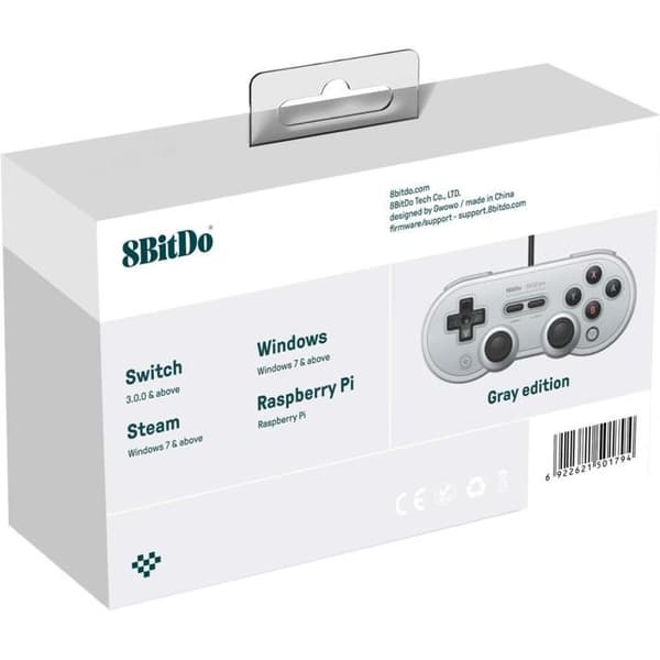 8Bitdo SN30 Pro USB Gamepad Grå Udgave til Nintendo Switch