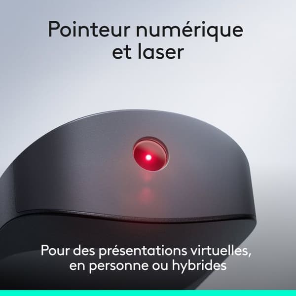 Presentationsfjärrkontroll - Trådlös - Logitech - Spotlight 2 - Bluetooth/USB-C - Grafit