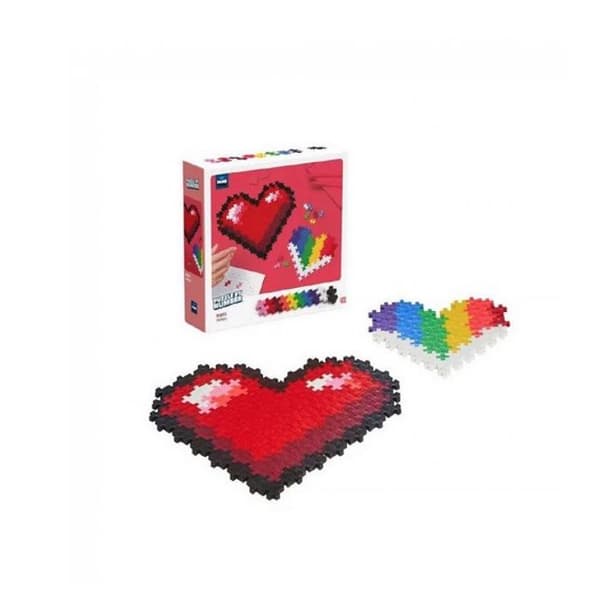 Kit 250 dele Mini Puslespil efter numre tema hjerter - Plus Plus
