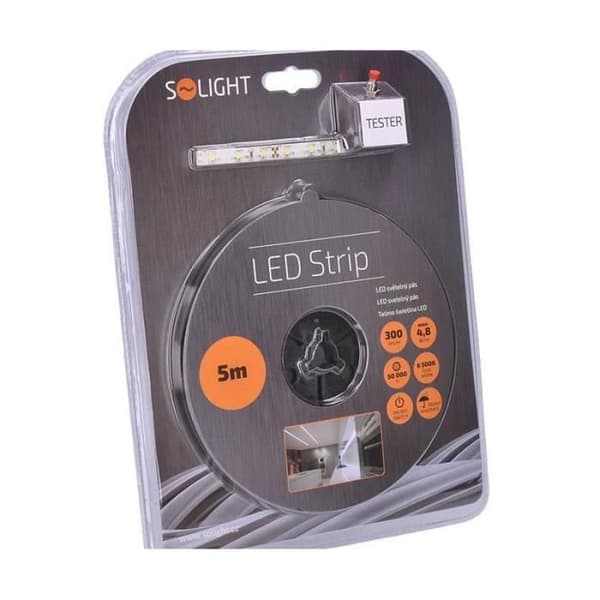LED-stribe - Solight - 5m - 4.8W/m - IP65 - Kold Hvid