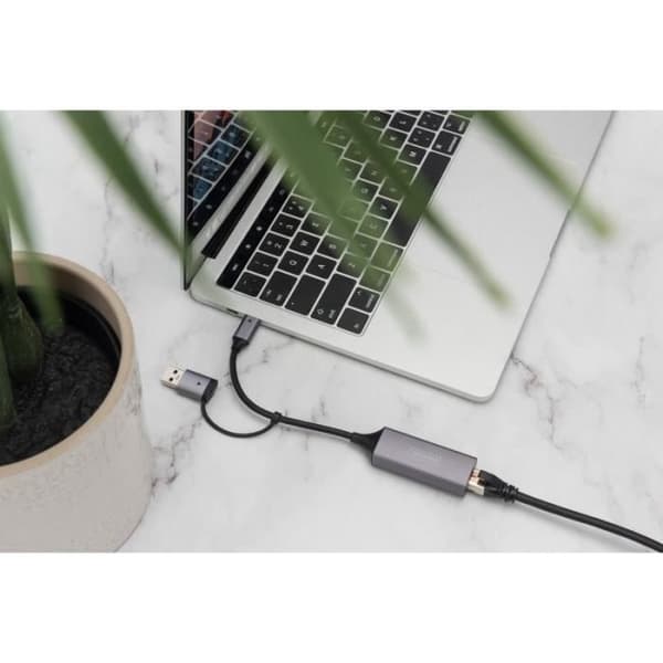 Digitus Ethernet-adapter USB 3.0 / USB C 3.1 til 2.5 G - 4016032473572