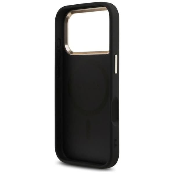 Guess 4G Triangle Logo Cover med MagSafe til iPhone 17 Pro Max Sort Guld