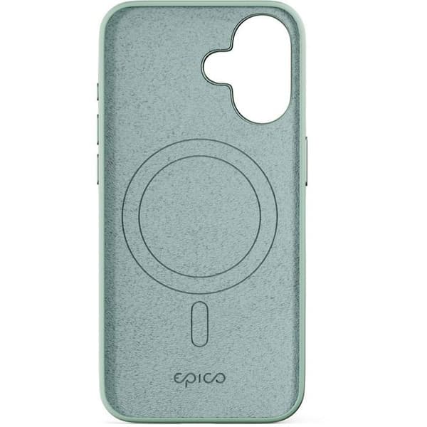 Mobilskal - EPICO - iPhone 16 - Silikon och aluminium - MagSafe - Mintgrön