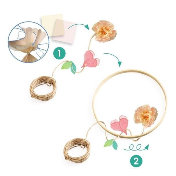 DIY Krans - Dalia - DJECO - Pack små material - Blå