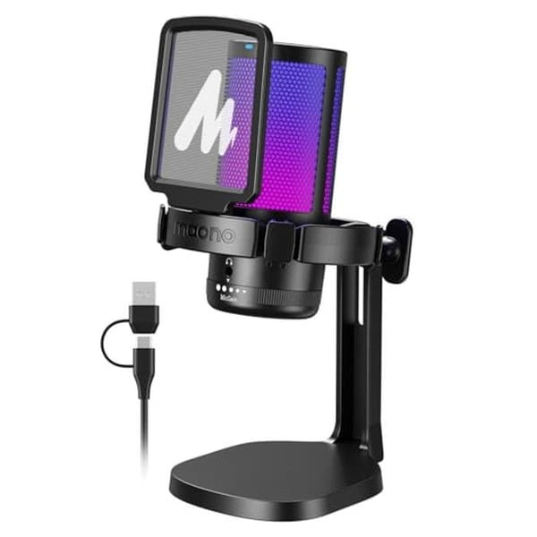 Mikrofon USB - MAONO - DGM20 - Kardiode - RGB kontrollerbar - Plug & Play PS5/PS4/Mac