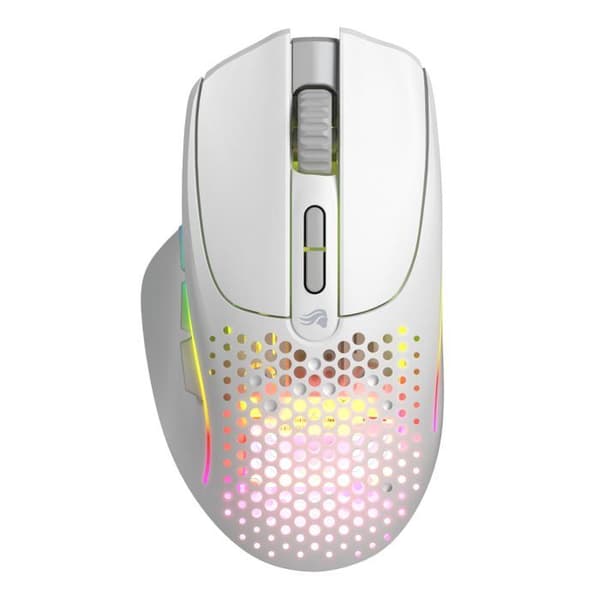 Trådløs mus - Glorious - Model I 2 - Ergonomisk - 9 programmerbare knapper - Mat hvid
