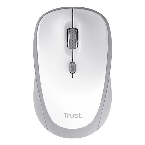 Trust Yvi Multi-Device Wireless-Bluetooth Silent Mouse, hvid