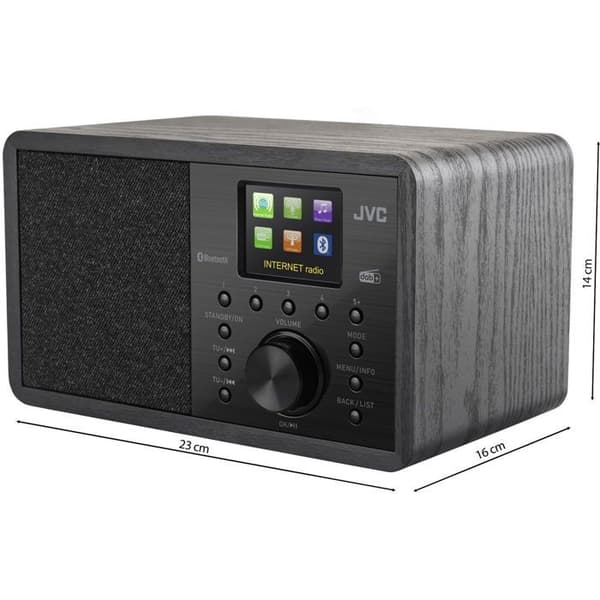 Radio - JVC - RA-E814B - Internet, DAB, FM - Bluetooth, USB - 5W