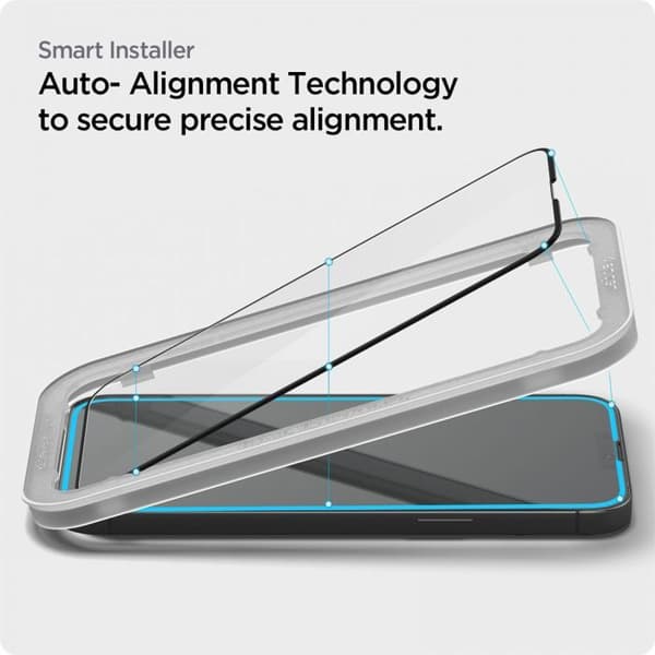 Skærmbeskyttelse - AlignMaster - iPhone 12 Pro Max - Hærdet glas - 2 pak - Ridsefast