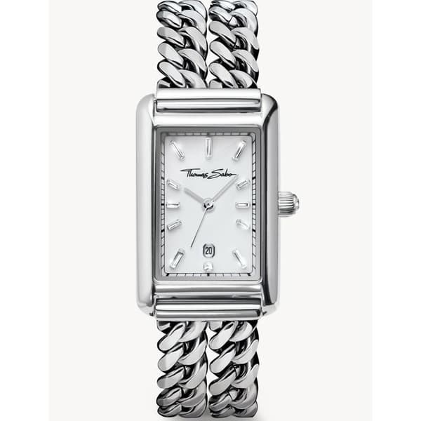 Thomas Sabo WA0428-201-201 Kvinders Rektangulær Ur Sølvfarvet 22mm 3ATM