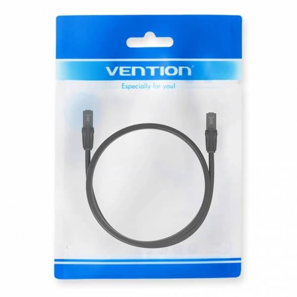 Flad patchkabel UTP Cat6 8m sort