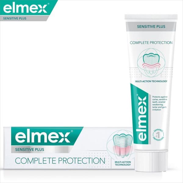 ELMEX Sensitive Plus Skydd komplett 3× 75 ml