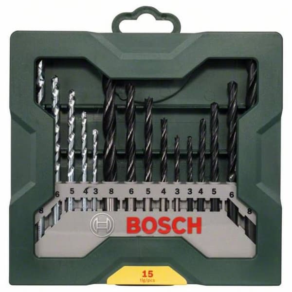 Set för metall/trä/stensåtter 15 element Bosch mini X-Line