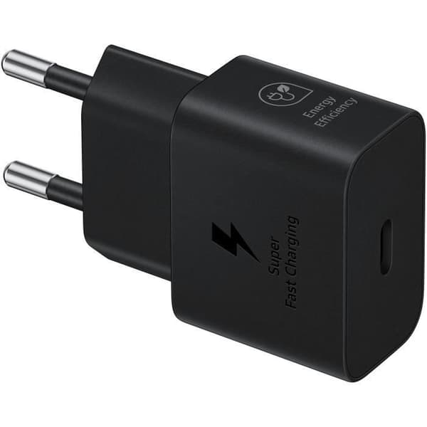 Samsung mobiltelefonoplader 25W netoplader Med USBC kabel Sort