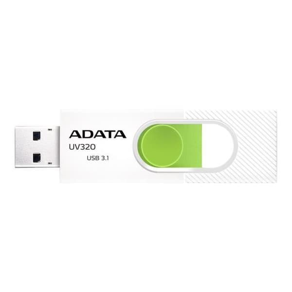 USB-nyckel - ADATA - UV320 - 128 GB - USB 3.1 - Vit-grön